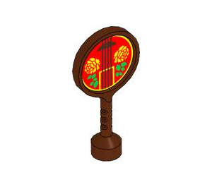 LEGO Duplo Round Sign with Mandolin with Roses (41759 / 101597)
