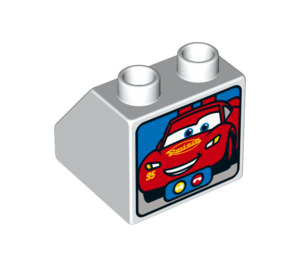 LEGO Duplo Slope 2 x 2 x 1.5 (45°) with Video Call Screen and Lightning McQueen (6474 / 33246)