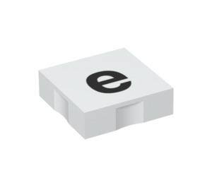 LEGO Duplo Fliese 2 x 2 mit Seite Indents mit "e" (6309 / 48475)