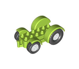 LEGO Duplo Tractor avec blanc roues (24912)