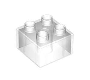LEGO Duplo Transparant Steen 2 x 2 (3437 / 89461)