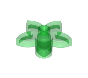 LEGO Duplo Transparent Green Flower with 5 Angular Petals (6510 / 52639)