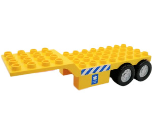 LEGO Duplo Truck Trailer 4 x 13 x 2 with First aid Sticker (47411)