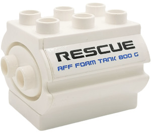 LEGO Duplo Watertank with 'RESCUE AFF FOAM TANK' Sticker (6429)