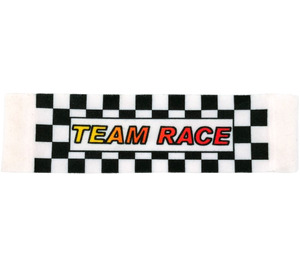 LEGO Duplo White Banner with "TEAM RACE"