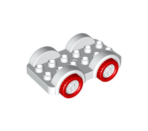 LEGO Duplo Weiß Auto mit rot Räder (35026)