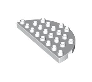 LEGO Duplo White Plate 8 x 4 Semicircle (29304)