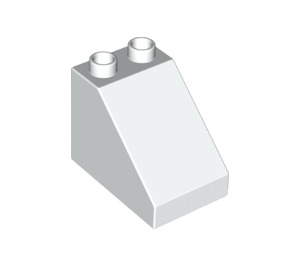 LEGO Duplo blanc Pente 1 x 3 x 2 (63871 / 64153)