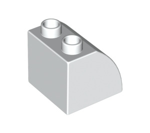 LEGO Duplo Weiß Steigung 45° 2 x 2 x 1.5 mit Gebogen Seite (11170)