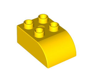 LEGO Duplo Jaune Brique 2 x 3 avec Haut incurvé (2302)