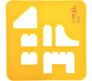 LEGO Duplo Yellow Giraffe Sorting Template
