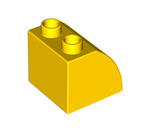 LEGO Duplo Jaune Pente 45° 2 x 2 x 1.5 avec Incurvé Côté (11170)