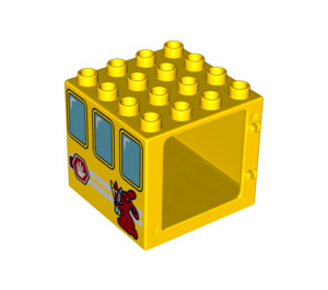 LEGO Duplo Yellow Window Frame 4 x 4 x 3 with Rabbit and Windows (18857 / 20715)