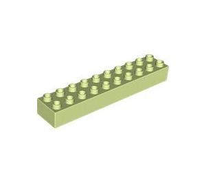 LEGO Duplo Vert jaunâtre Brique 2 x 10 (2291)