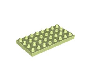 LEGO Duplo Vert jaunâtre assiette 4 x 8 (4672 / 10199)