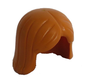 LEGO Terre Orange Mi-longueur Cheveux avec séparation centrale (4530 / 96859)
