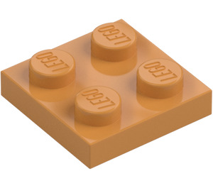 LEGO Naranja tierra Placa 2 x 2 (3022 / 94148)