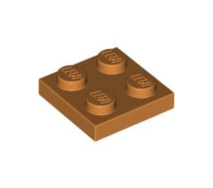 LEGO Aarde Oranje Plaat 2 x 2 (3022 / 94148)