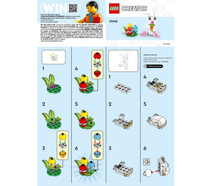 LEGO Easter Bunny mit Colourful Eggs 30668 Instructions