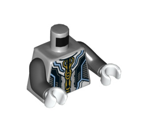 LEGO Ebony Maw med Ljus Aqua Huvud Minifigur Kropp (973 / 76382)