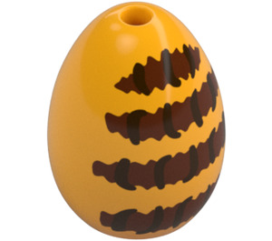 LEGO Egg with Reddish Brown Stripes (24946 / 104741)