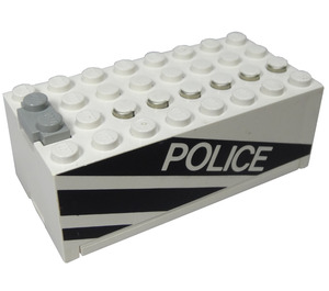 LEGO Electric 9V Battery Box 4 x 8 x 2.333 Cover with "POLICE" (4760)