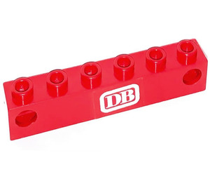 LEGO Electric Light Prism 1 x 6 Titulaire avec blanc 'DB' Autocollant
