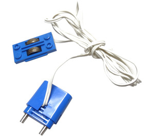 LEGO Electric Trein Track Contact Basis met Wit Wire met Connector en Capacitor (2913)