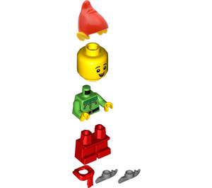 LEGO Elf (rouge Chapeau) avec Skates Figurine