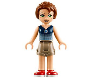 LEGO Emily Jones avec Bronzer Foncé Shorts et Dark Bleu Haut Minifigurine