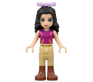 LEGO Emma, Magenta Top, Tan Riding Pants, Bow minifiguur