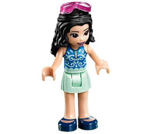 LEGO Emma z Niebieski Kostium kąpielowy Góra I Okulary ochronne Minifigurka