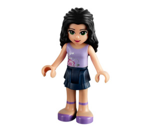 LEGO Emma med Blomst Topp og Lilla Sandals Minifigur