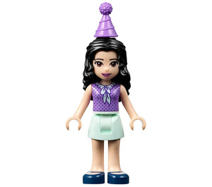 LEGO Emma avec Lavande Dotted Haut et Aqua Jupe avec Party Chapeau Minifigurine