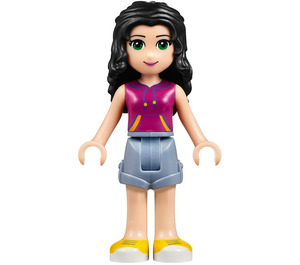 LEGO Emma with Sand Blue Shorts and Magenta Top Minifigure