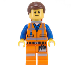 LEGO Emmet mit Lopsided Smile und No Platte auf Bein Minifigur