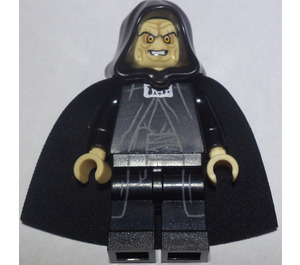 LEGO Emperor Palpatine con Tostado Cabeza y Starched Capa (Bared Dientes / Evil Smile) Minifigura