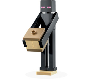 LEGO Enderman s Barva opálení a Tmavě žlutohnědá Blok s Chodidlo Deska Minifigurka