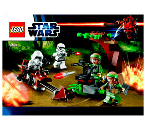 LEGO Endor Rebel Trooper & Imperial Trooper Battle Pack Set 9489 Instructions