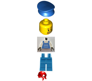 LEGO Engineer Max met Dark Grijs Handen minifiguur