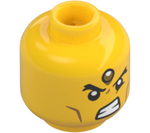 LEGO Erlang Minifigur Huvud (Infälld solid knopp) (3626 / 67744)