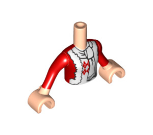 LEGO Ewa Torso, with Red Jacket and White Scarf Pattern (92456)