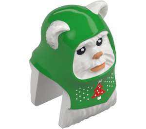 LEGO Ewok Head with Christmas Hood (100548)