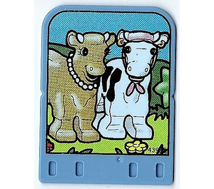 LEGO Explore Story Builder Card Farmyard Funn with 2 cows pattern (43985)