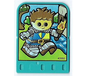 LEGO Explore Story Builder Crazy Castle Story Card with Young Knight pattern (43992)