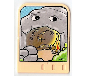 LEGO Explore Story Builder Meet the Dinosaur story card with cave and fire pattern (44011)