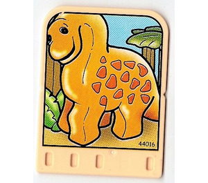 LEGO Explore Story Builder Meet the Dinosaur story card with orange dinosaur pattern (44016)