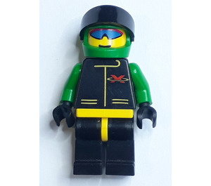 LEGO Extreme Team Racer with Green Helmet with Flames Pattern Minifigure