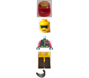 LEGO Extreme Team, Rosso Casco con Fiamma Minifigure