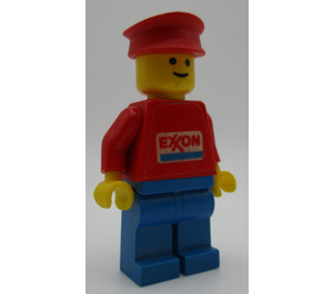 LEGO Exxon Fuel Tank Operator con Busto Adesivo Minifigure